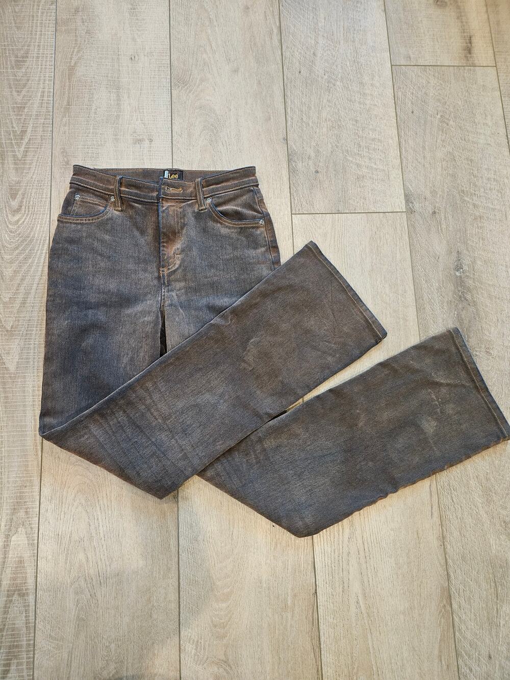Lee Brown Flare Jeans Womens 27M Stretch Low Rise Y2K Western Boho NWOT